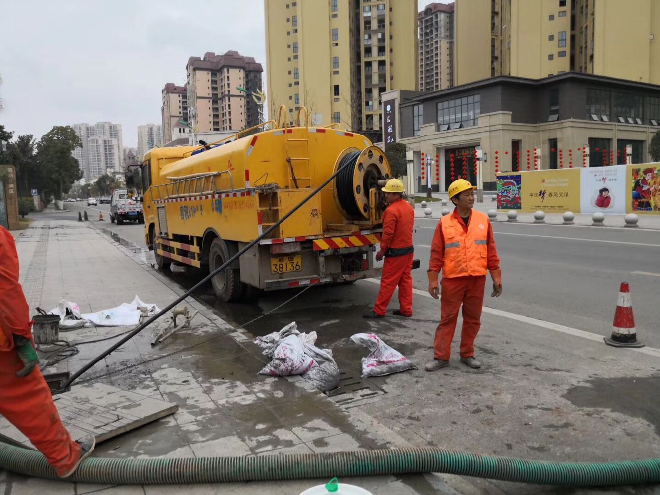 长安镇排污管道清淤-管道清洗